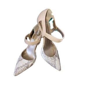 BCBGeneration Faux Snakeskin Pointed Toe Pumps, 4" Heels, Size 8
